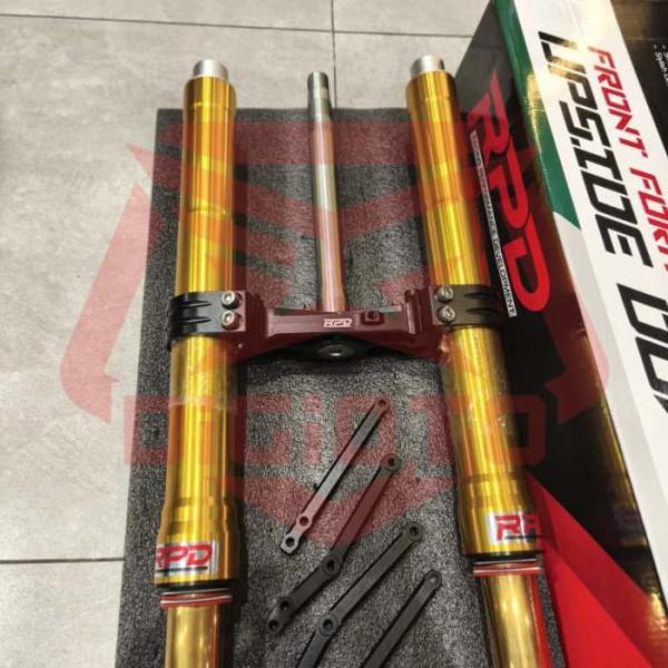 Bottom Shock Depan Upside Down RPD Xmax Kaliper Radial 4P Pitch 100 Disc 298mm