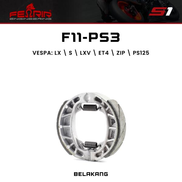 Kampas Rem Belakang Fenrir Tromol LX 150 LXV F11-PS3