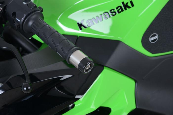 Jalu Stang R&G Kawasaki ZX25R'20 Ninja 250'18 Bar End Sliders BE0001BK