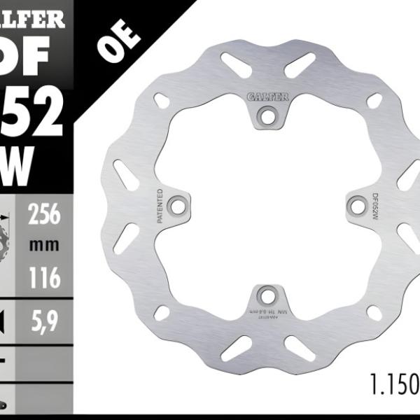 Disc Brake Galfer Fixed Belakang CRF1100 256mm Disc Wave