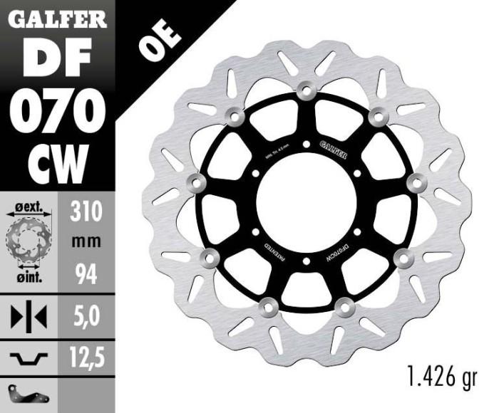 Disc Brake Galfer Floating Complete Depan CBR600RR 310mm Disc Wave