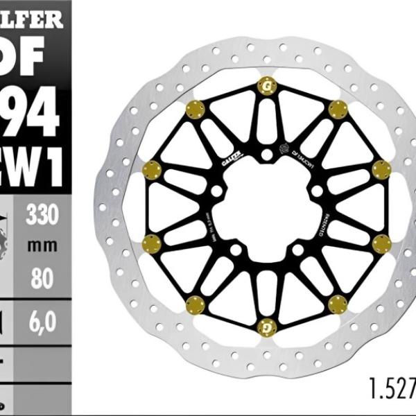 Disc Brake Galfer Floatech Depan ZX10R '11-'23 330mm Disc Wave