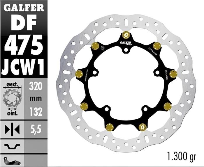 Disc Brake Galfer Floatech Depan R1/R1M/R6 '23 320mm Disc Wave