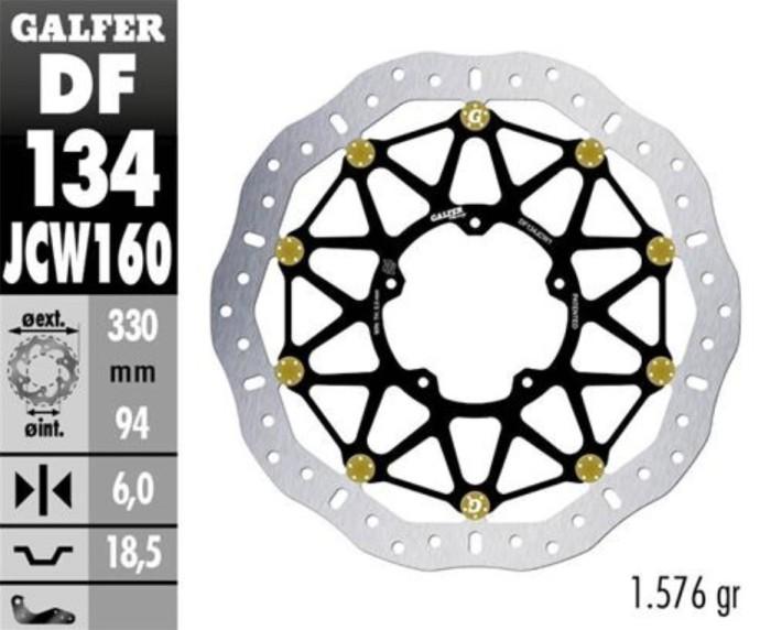 Disc Brake Galfer Floatech Depan CBR1000 RRR/SP 330mm Disc Wave