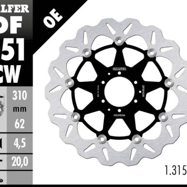 Disc Brake Galfer Floating Complete Depan CRF1100 310mm Disc Wave