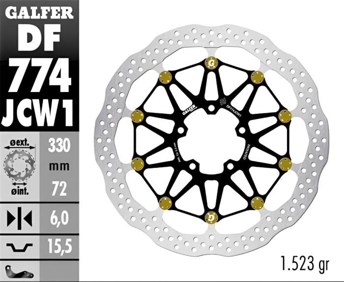 Disc Brake Galfer Floatech Depan Ducati Panigale V4 330mm Disc Wave