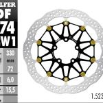 Disc Brake Galfer Floatech Depan Ducati Panigale V4 330mm Disc Wave