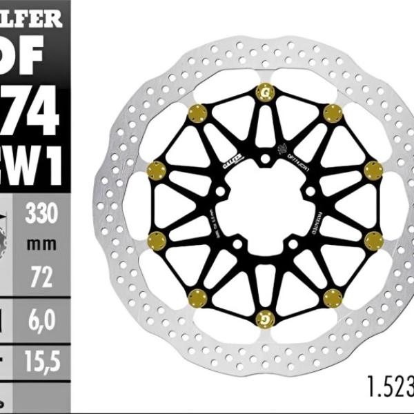 Disc Brake Galfer Floatech Depan Ducati Panigale V4 330mm Disc Wave