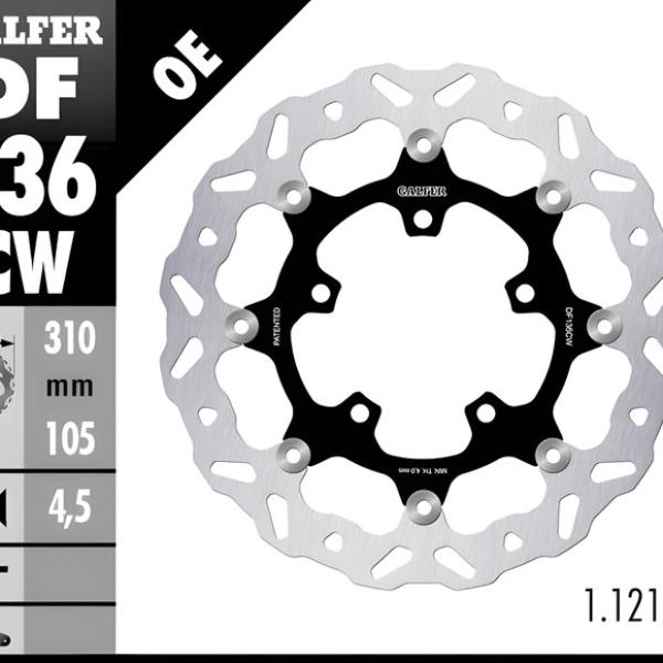 Disc Brake Galfer Floating Complete Depan CB500X 310mm Disc Wave