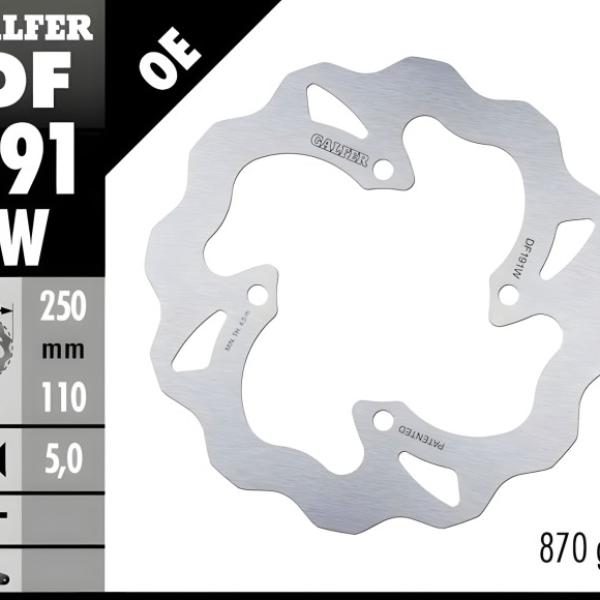 Disc Brake Galfer Fixed Belakang Z900/Z1000 250mm Disc Wave