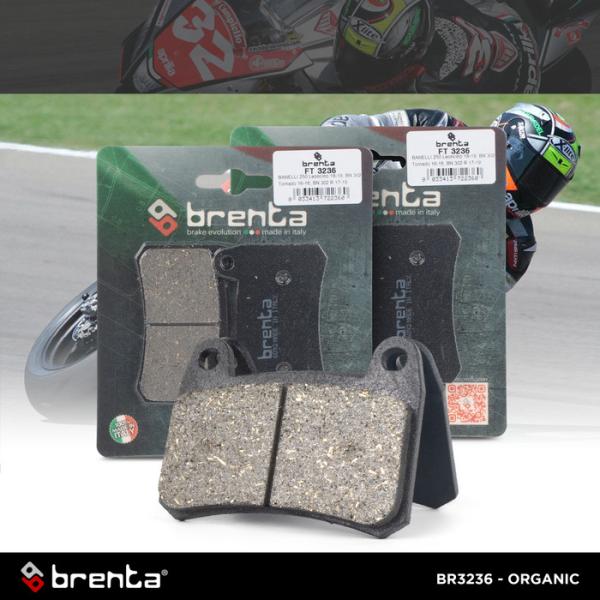 Kampas Rem Organik Brenta Benelli Leoncino Original Depan BR3236