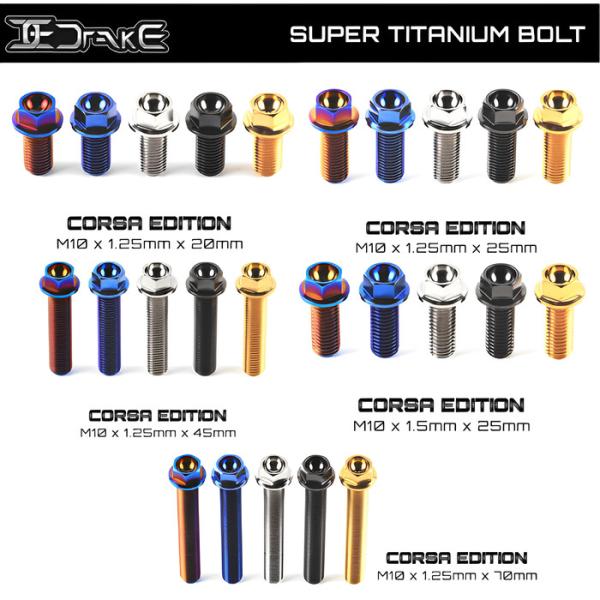 Drake Titanium Baut Corsa Series M10 Universal
